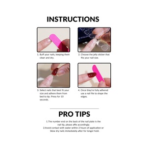 Europese Amerikaanse stijl lange kistvormige opzetnagels 24 stuks nude roze Franse tip nagels vlinder strass steentjes - Product Image 5