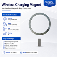 Anneau magnétique N52 en néodyme pour recharge sans fil MagSafe, taille personnalisée pour support de téléphone et batterie externe
