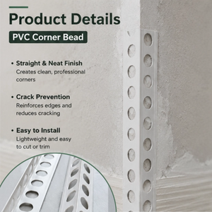 Profilé d'angle PVC professionnel pour décoration intérieure moderne, bord droit, protection murale architecturale, joint de finition pour cloisons sèches - Product Image 5