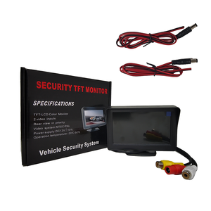 Moniteur de recul pour voiture TFT 4,3 pouces de qualité exportée, entrée vidéo double canal avec image normale / miroir pour minibus - Product Image 2