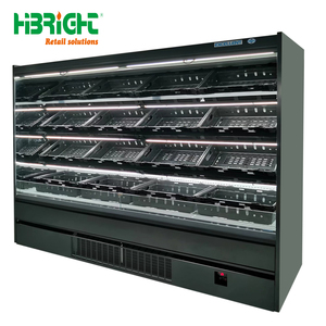 Présentoir de légumes et fruits à plusieurs niveaux réfrigérateur vertical <span class=keywords><strong>vitrine</strong></span> de légumes pour supermarché - Product Image 1