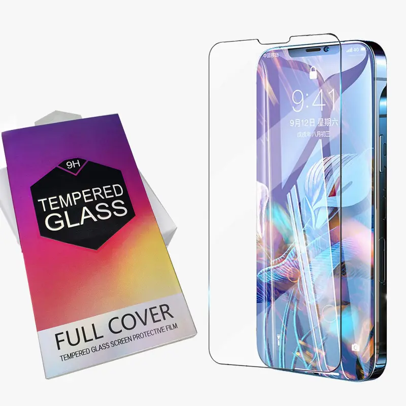 Wholesale Real 9H Mobile Phone 2.5d Tempered Glass Screen Protector For Iphone 11 PRO for iphone 12 13 pro max Protection