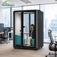 Cabine insonorisée mobile pour la maison, le bureau, studio d'enregistrement, cabine silencieuse pour 2 personnes, idéale pour les hôtels