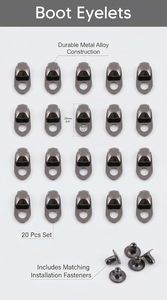 Ganchos para cordones de botas, ojales para botas, ganchos para cordones de zapatos, adecuados para cordones de botas de senderismo, piezas de conexión para bolsos o proyectos de bricolaje - Product Image 2