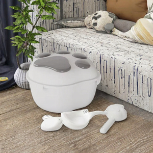 Contenedor de Almacenamiento de Alimentos para Mascotas de Plástico con Forma de Pata, Hermético y a Prueba de Humedad, para Gatos, Reptiles, Lagartos y Animales Pequeños - Product Image 3