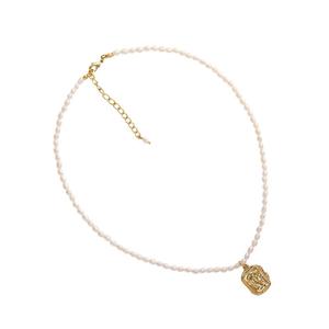 Collar de Moda con Colgante de Estilo Retro Francés, con Relieve Romano, Cuadrado, Corto, para Xiaomi, Collar Natural - Product Image 5