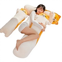 Coussin en peluche en forme de chien, rembourré en coton PP, en peluche courte, grande taille, à câliner, cadeau d'anniversaire unisexe
