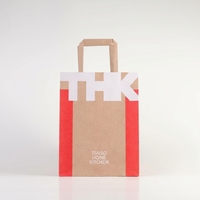 Sac écologique kraft avec finition UV Sacs en papier kraft imprimés sur mesure Sacs à provisions kraft imprimés sur mesure