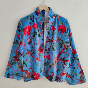 แจ็คเก็ตบอมเบอร์กำมะหยี่ลายป่าสไตล์คลาสสิก งานฝีมือ  แบบกลับด้านได้ เป็นมิตรกับสิ่งแวดล้อม ระบายอากาศได้ดี ความยาวสั้น ไส้ใยฝ้าย 100% - Product Image 1