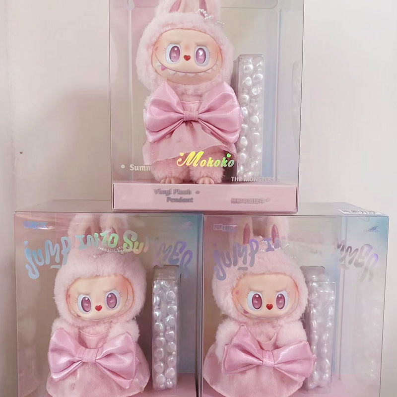海外独家Labubu Mokoko玩偶毛绒玩具 泡泡玛特MOKOKO毛绒摆件可爱LABUBU手偶公仔毛绒拉