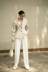 Chaqueta elegante de estilo minimalista para mujer Nolia, traje de lana de alta calidad, ropa elegante de estilo minimalista al mejor precio para invierno - Product Image 2