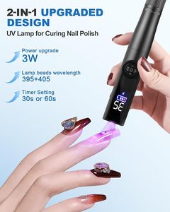 UV <b>Nail</b> Light 2 in 1 35000RPM Cordless <b>Nail</b> Drill with LCD Screen, Rechargeable Electric <b>Nail</b> File with 7 Bits - Product Image 2