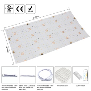 Hoja de panel LED flexible Raymates <span class=keywords><strong>2600K</strong></span> + 6500K CCT 2 en 1 Cambio de color Hoja de luz LED cortable ultrafina, respaldo adhesivo - Product Image 3