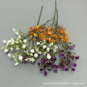 Flores Artificiales Qiye, Flor de Aliento de Bebé Naranja de Seda, Decoración Moderna para Bodas y Hogar, Estilo Instagram - Product Image 4
