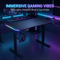 Table de gaming électrique intelligente AOR, réglable en hauteur, pour cybercafé et hôtel e-sport, trois vitesses universelles, mémoire, vente en gros usine