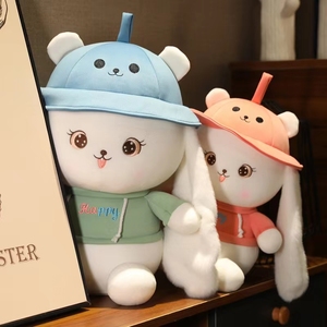 Coniglietto bambola carino piccola espressione morbida decorazioni per la casa coccole giocattoli di peluche - Product Image 5