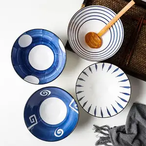 YCB-213 творческий японский стиль 8 дюймов керамика ramen чаша с рисовая миска для супа для домашней посуды