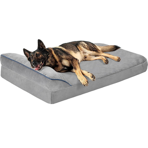 חדש עיצוב סיני מפעל אולטרה רך נשלף ורחיץ אורטופדי זיכרון קצף כלב מיטות עם כרית סט - Product Image 1