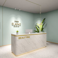 Nouveau design de comptoir de réception, table de comptoir moderne, comptoir de réception, comptoir de caisse, comptoir de spa personnalisé