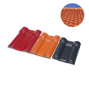 Tuile de toit Roma style espagnol 1050 mm de largeur ASA <span class=keywords><strong>PVC</strong></span> résistante à la chaleur imperméable design 3D accessoires de villa en résine synthétique - Product Image 3