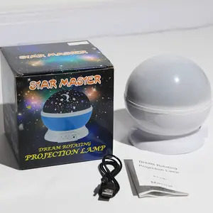 360 Degree Rotatable 4 Led Bulbs 9 Lights Color Changing Cosmos Sky Moon Master Starry Sky Projector Star Night with Usb Cable