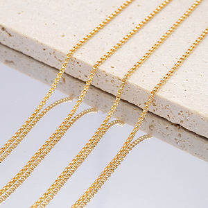 14K Rắn Dây Chuyền Vàng Cuộn 1.3Mm Rolo <span class=keywords><strong>Belcher</strong></span> Chuỗi 14K Dây Chuyền Vàng Cuộn Cho Đồ Trang Sức Làm Đồ Trang Sức Vàng - Product Image 1