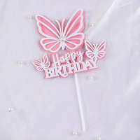 Alles Gute zum Geburtstag Schmetterling und Perle Kuchen Topper für Geburtstags torte Dekoration Party liefert