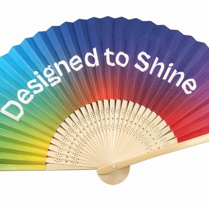 Abanico de Bambú Decorativo con Logotipo Impreso, Abanico Japonés Personalizado, Abanico de Papel Personalizado para Baile Chino, Fiesta de Verano - Product Image 4