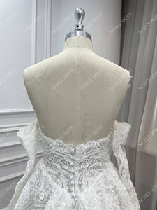 Abito da <span class=keywords><strong>sposa</strong></span> Vintage con scollo a cuore maniche rimovibili in pizzo occidentale abiti da <span class=keywords><strong>sposa</strong></span> per le donne - Product Image 5