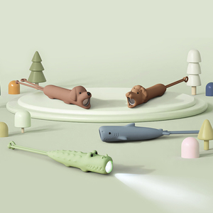 Nuevo USB recargable al aire libre <span class=keywords><strong>Camping</strong></span> niños portátil Mini antorcha luz Animal silicona linterna <span class=keywords><strong>mejor</strong></span> regalo para niños - Product Image 1