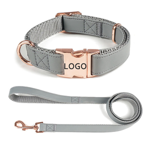 Collier réglable en cuir PU pour animaux de compagnie, réglable et confortable, laisse pour chien - Product Image 5
