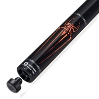 Tongkat Biliar OMIN Spider 12.75mm Tip Maple Shaft Sambungan Baja Tahan Karat Pegangan Halus Lapisan Piano Berkualitas Tinggi 1/2 Split
