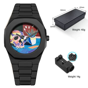 Simpele Mode Azan Islamitische Gebeds Arabische Cijferwijzerplaat Aangepaste SABR Logo Polycarbonaat Quartz uurwerk Heren Polycarbonaat Polshorloge - Product Image 5
