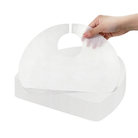 Collection de bavoirs jetables pour spa, ajustables, adaptés à toutes les tailles de cou, protègent les vêtements des taches, masque facial non tissé