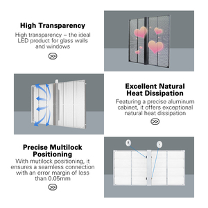 Jode P3.91 Dış/İç Mekan Şeffaf LED Film Ekranı, %55 Şeffaflıkla Self Servis İşletmeleri, Alışveriş Merkezleri ve Eğitim için - Product Image 3