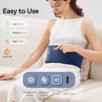 Ceinture de massage chauffante OEM pour le bas du dos et soulagement des douleurs menstruelles, fonction vibrante pour femmes et hommes
