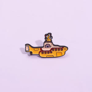 Dessin animé émail broches bijoux de mode Rock Band jaune dirigeable broche épinglettes sac à dos Badge bijoux Fans cadeau - Product Image 2