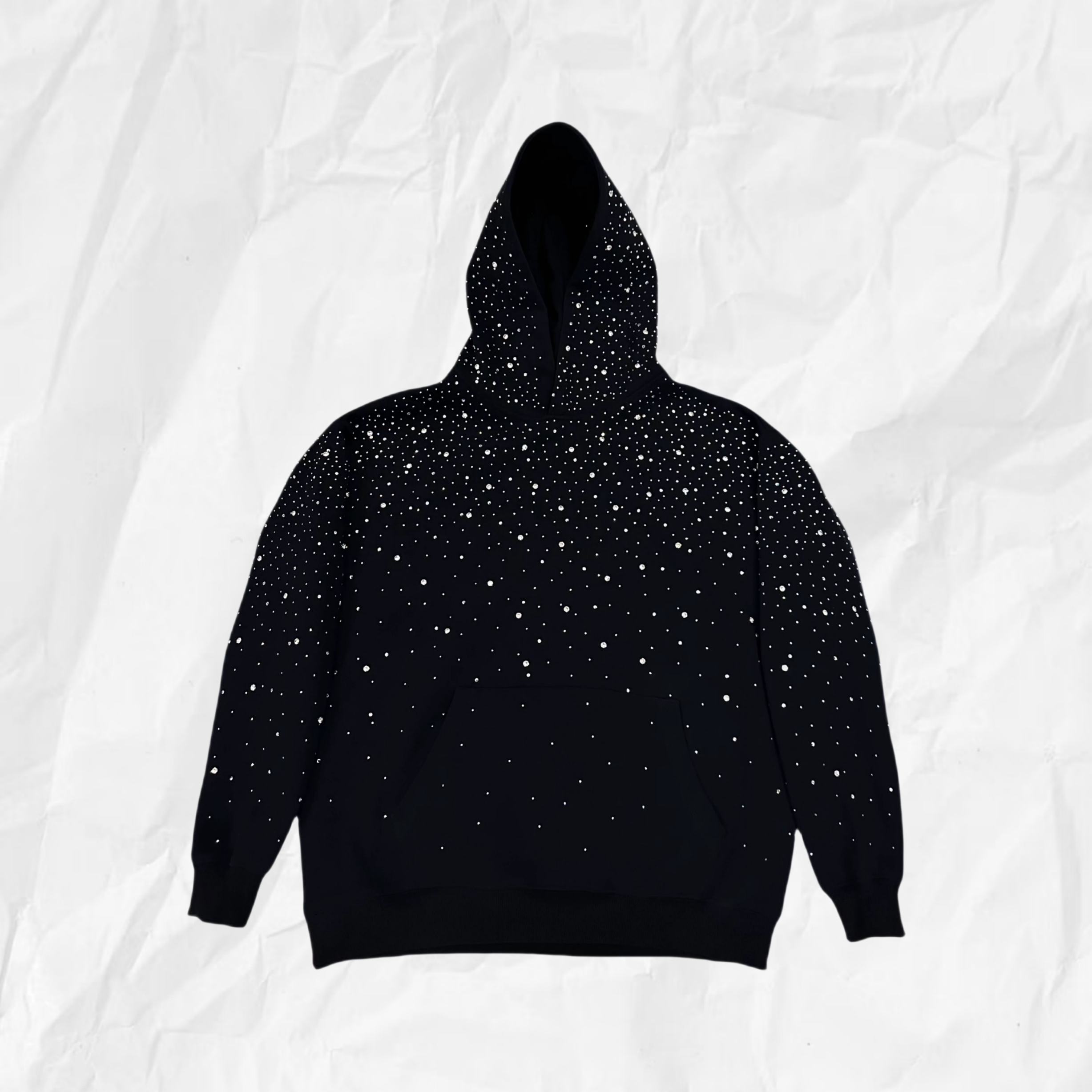 Glitter Hoodie Custom Rhinestone Oversized Men's Style
