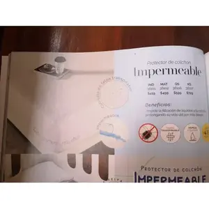 Protector de Colchón Impermeable Vianney 1 1/2 Plaza, Protector de Cama Impermeable para Adultos, Estilo Minimalista - Product Image 3