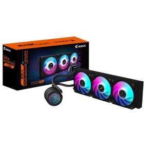 Refroidisseur de processeur <span class=keywords><strong>AORUS</strong></span> WATERFORCE II 360 ICE avec roulement à billes liquide, LED RVB/ARGB adressables, fonctionnement silencieux à 20 dBA - Product Image 1