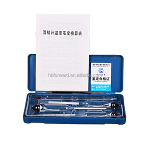 Kit de Hidrometro para Álcool 3PCS Hidrometro Vinômetro Medidor de Álcool Termômetro 0-40-70-100 - Product Image 2
