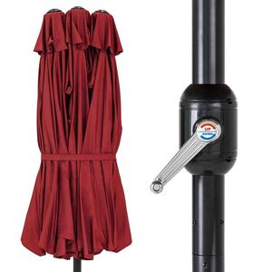 Ombrellone <span class=keywords><strong>da</strong></span> esterno a doppia faccia per Patio <span class=keywords><strong>da</strong></span> esterno 15 piedi <span class=keywords><strong>da</strong></span> <span class=keywords><strong>giardino</strong></span> in alluminio con doppia tettoia parasole con manovella - Product Image 2