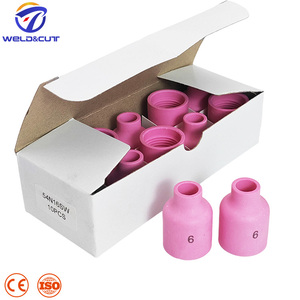 Buse à lentille de gaz TIG 54N16SW # 6 3/8 pouces 9,5 mm en alumine refroidie au gaz <span class=keywords><strong>pour</strong></span> torche WP-17 18 26, 10 pièces - Product Image 3