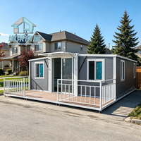 Bureau préfabriqué étanche de 20 pieds, pré-câblé, pré-plomberie, extensible, pour chantier de construction, espace de travail mobile