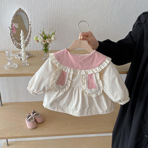 Manteau décontracté imprimé pour filles, automne, style occidental, mignon, oreille de lapin, petit <span class=keywords><strong>mois</strong></span>, veste en coton style princesse - Product Image 6