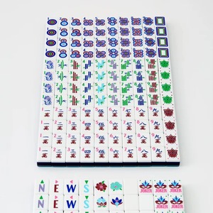 Fichas de Mahjong de Lujo de 4 Capas Anti-Decoloración, Grabadas con Láser, Estilo Americano y Singapurés, para Fiestas Familiares y Viajes con Familiares y Amigos - Product Image 4