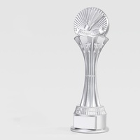 Trophée en résine créatif sculpté pour la compétition sportive de badminton, or, argent, cuivre, trophée d'honneur en résine, vente en gros