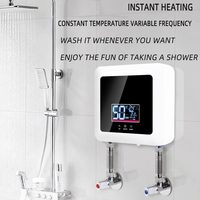 Chauffe-eau électrique instantané sans réservoir 7500W à température réglable pour cuisine, salle de bain et douche, chauffage rapide, prise EU