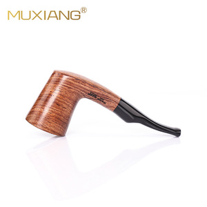 Muxiang Rosewood Tobacco Pipe Bent Type With 3mm Filter Handmade Engraved Logo Personal Gift - Product Image 2