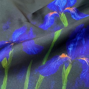 Elegant Jasper Flowers Printed Fabric Stiff and Smooth Polyester Silky Twill <strong>Satin</strong> Mikado for Graduation Dress Evening Dress - Product Image 2